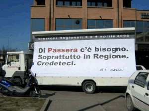 Parma: campagna elettorale di Massimo Passera (Ulivo).