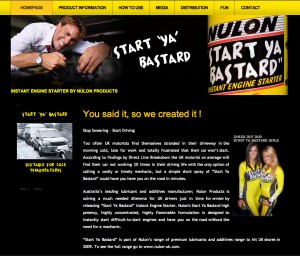Una pagina Web dell'additivo "Start ya, b a s t a r d".